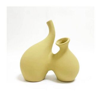Pão de Açúcar Vaso amarelo ceramica adely oferta