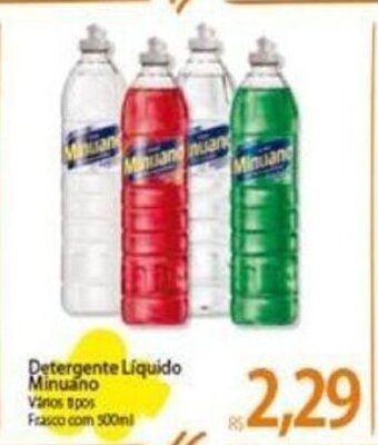 Atacadão Detergente Liquido Minuano 500ml oferta
