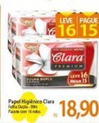 Atacadão Papel Higiénico Clara 30m oferta