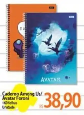 Caderno Among Us/ Avatar Foroni 160 Folhas