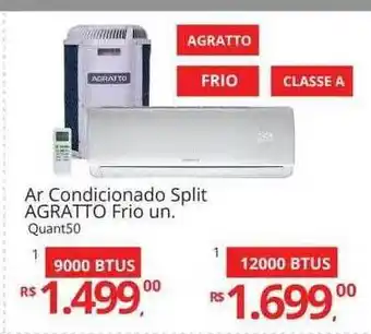 Ar condicionado split agratto frio quant50