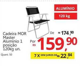 Supermercados Koch Cadeira mor master aluminio 1 posição oferta