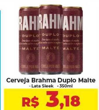 Rebouças Supermercados Cerveja brahma duplo malte lata sleek oferta