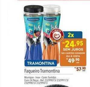 Supermercados Condor Faqueiro tramontina oferta