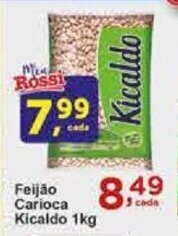 Rossi Supermercado Feijao Carioca Kicaldo 1kg oferta