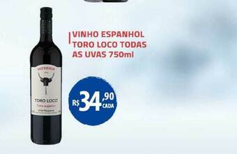 Vinho Espanhol Toro Loco Todas As Uvas 750ml