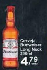 Rossi Supermercado Cerveja Budweiser Long Neck 330ml oferta