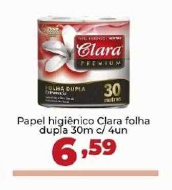 Super Nicolini Papel higiênico clara folha dupla oferta