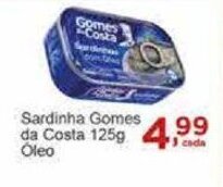 Rossi Supermercado Sardinha Gomes da Costa 125g Óleo oferta