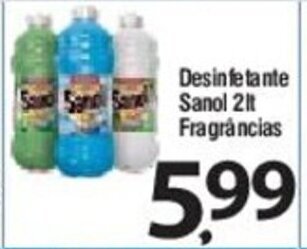 O Boticário Desinfetante Sanol 2L Fragrancias oferta