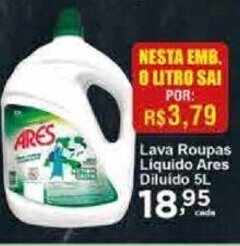 Rossi Supermercado Lava roupas Liquido Ares Diluido 1L oferta