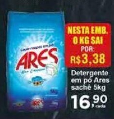 Rossi Supermercado Detergente em pó Ares saché 5kg oferta