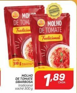 GBarbosa Molho de tomate gbarbosa 300g oferta