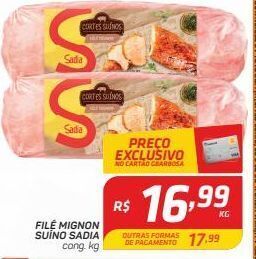 GBarbosa Filé mignon suíno sadia kg oferta