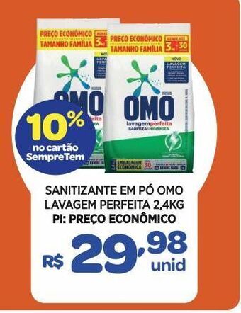 Sanitizante em pó omo 2,4kg