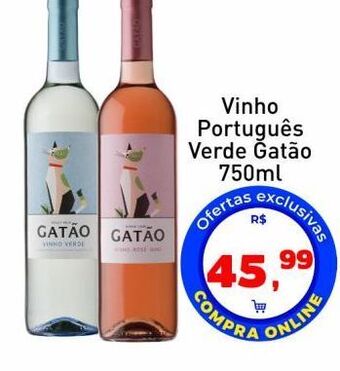 Tonin Superatacado Vinho português verde gatão 750ml oferta