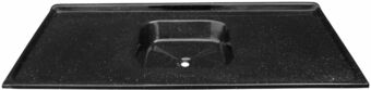 Quero Quero Pia flipper marmorite 120cm grpr preto 122x14x56cm oferta