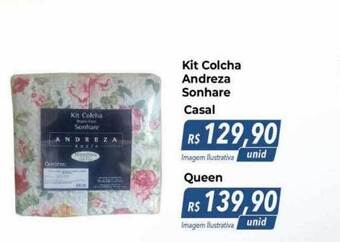 Hiper Moreira Kit colcha andreza sonhare casal queen oferta