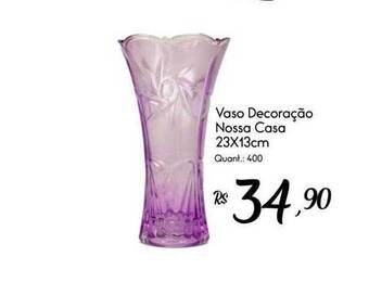 Vaso decoração nossa casa 23x13cm
