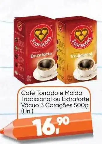 Imec Supermercados Café torrado e moido tradicional ou extraforte vácuo 3 corações oferta