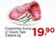 Rossi Supermercado Costelinha Suina c/ Couro Tipo Caipira 1kg oferta