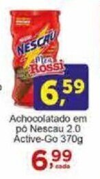 Rossi Supermercado Achocolatado em pó Nescau 2.0 Active Go 370g oferta