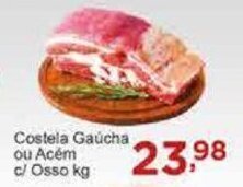 Rossi Supermercado Costela Gaucha ou Acém c/ osso 1kg oferta