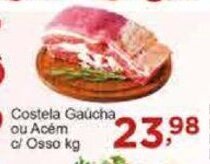 Rossi Supermercado Costela Gaucha ou Acém c/ osso 1kg oferta