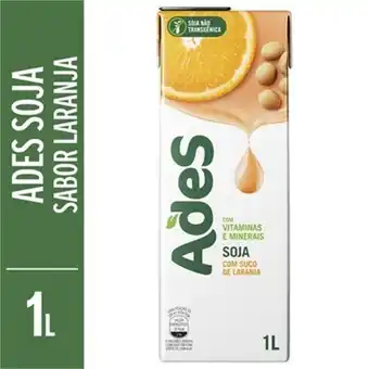 Supermercados Myatã Bebida a base de soja ades sabor laranja 1l oferta