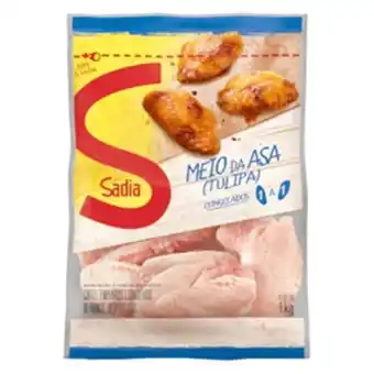Frango congelado sadia meio da asa 1kg