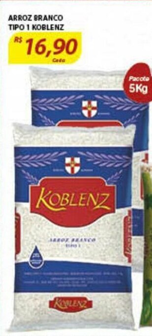 Assaí Atacadista Arroz Branco tipo 1 Koblenz 5kg oferta