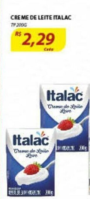 Assaí Atacadista Creme de Leite Italac 200g oferta