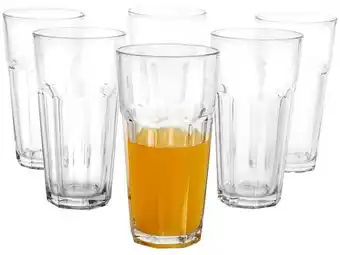 Jogo de copos de vidro 450ml 6 peças haus