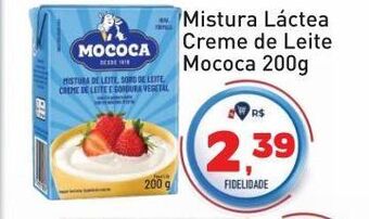 Tonin Superatacado Mistura láctea creme de leite mococa 200g oferta