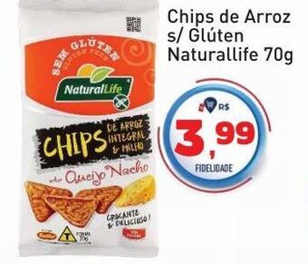 Tonin Superatacado Chips de arroz s/glúten naturallife 70g oferta