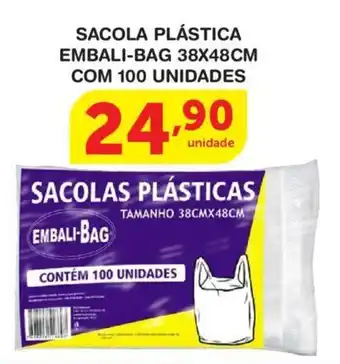 Roldão Sacola Plástica Embali-Bag 38x48cm com 100 unidades oferta