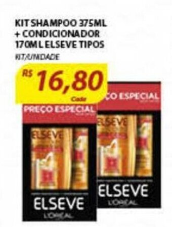 Assaí Atacadista Kit Shampoo 375ml + Condicionador 170ml Elseve oferta