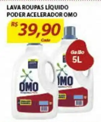 Assaí Atacadista lava roupas Liquido Poder Acelerador Omo 5l oferta