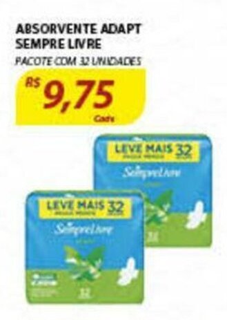 Assaí Atacadista Absorvente Adapt Sempre Livre oferta