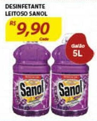 Assaí Atacadista Desinfetante Leitoso Sanol 5L oferta
