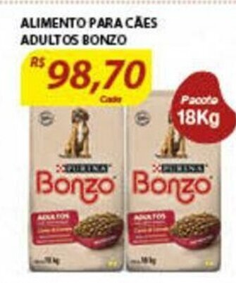 Assaí Atacadista Alimento Para Caes Adultos Bonzo 18kg oferta