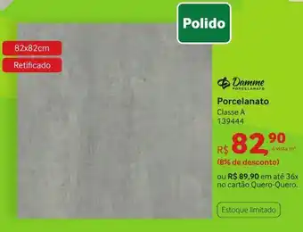 Quero Quero Porcelanato 82x82cm oferta