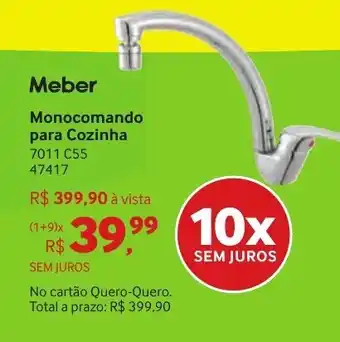 Quero Quero Meber Monocomando para Cozinha oferta