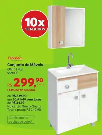 Quero Quero Fabribam Conjunto de Moveis 60cm oferta
