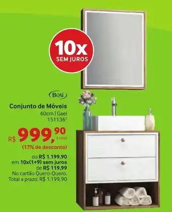 Quero Quero Bosi Conjunto de Moveis 60cm oferta