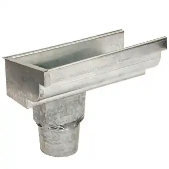 Terminal esquerdo para calha com bocal moldura galvanizado 28cm