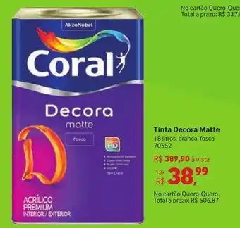 Quero Quero Tinta Decora Matte 18L oferta