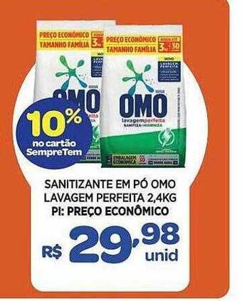 Carone Sanitizante em pó omo lavagem perfeita oferta