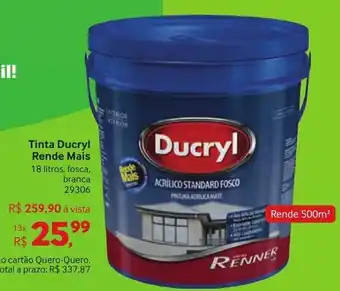 Tinta Ducryl Rende Mais 18L