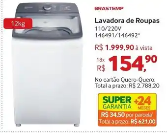 Quero Quero Lavadora de Roupas 12kg oferta